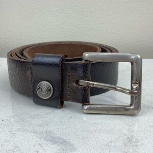 VINTAGE GREAT BRITANIA DARK LEATHER BELT 1980 Men’s 42